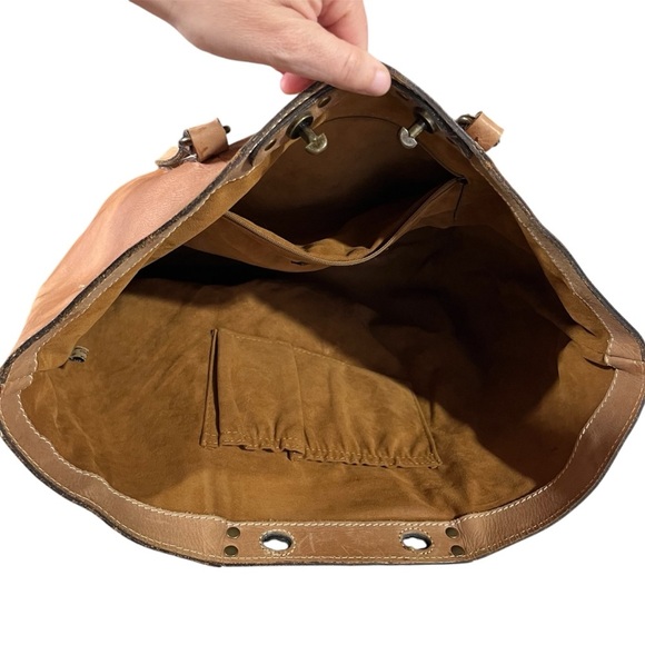 Patricia Nash Benvenuto Tan Leather Tote Shoulder Bag - Picture 7 of 15
